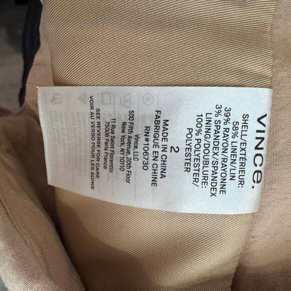 Vince Pleated A Line Flowy Linen Shorts - Picture 5 of 6